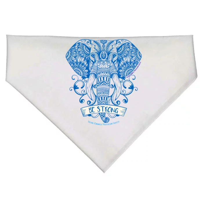 Elephant Dala Love Yoga Funny Gift Loving Kindness Meditation Gift USA-Made Doggie Bandana