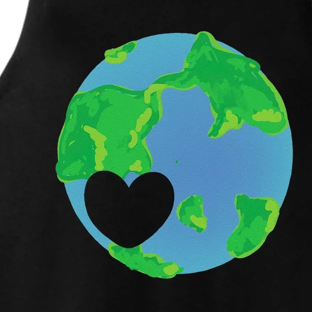 Earth Day Love Earthy Hippie Heart Earth Day Ladies Tri-Blend Wicking Tank