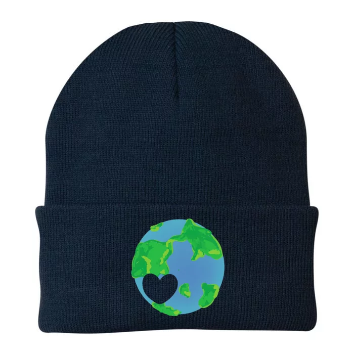 Earth Day Love Earthy Hippie Heart Earth Day Knit Cap Winter Beanie