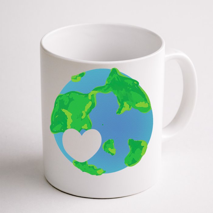 Earth Day Love Earthy Hippie Heart Earth Day Front & Back Coffee Mug