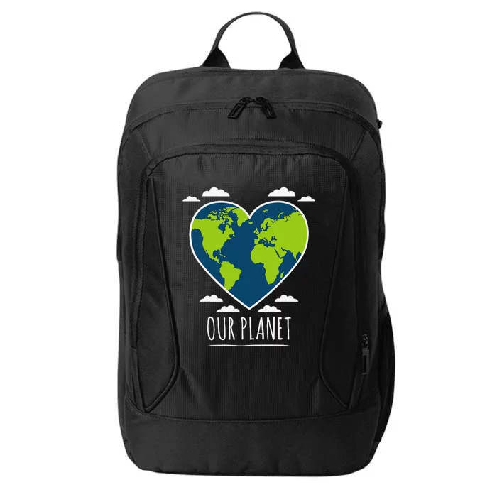 Earth Day Love Our Planet Climate Change Awareness City Backpack