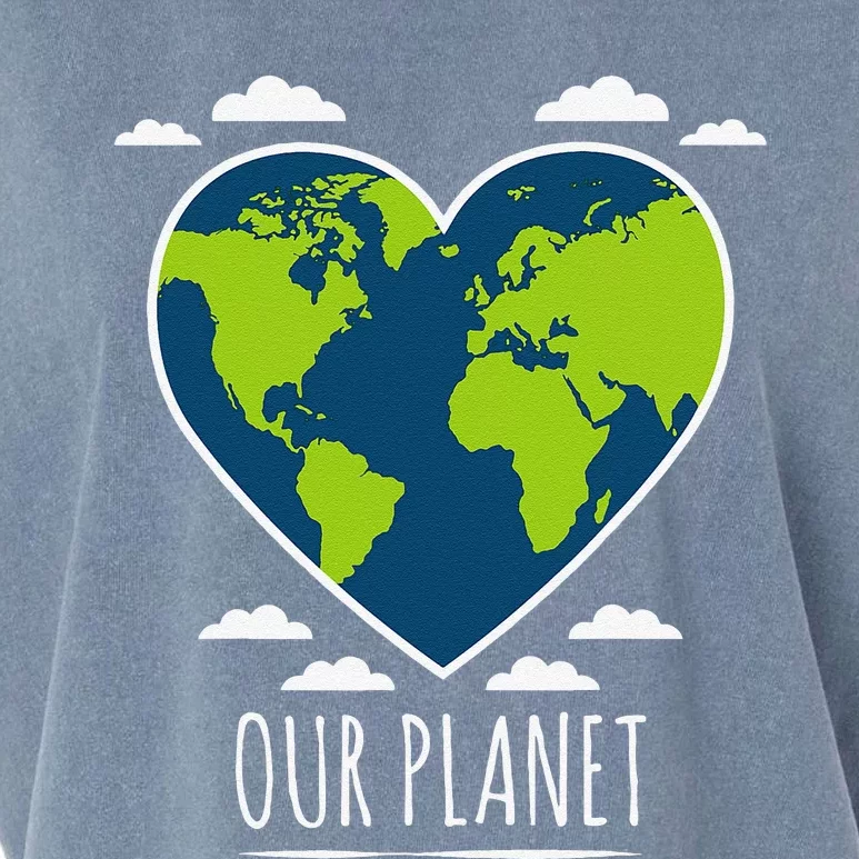 Earth Day Love Our Planet Climate Change Awareness Garment-Dyed Women's Muscle Tee