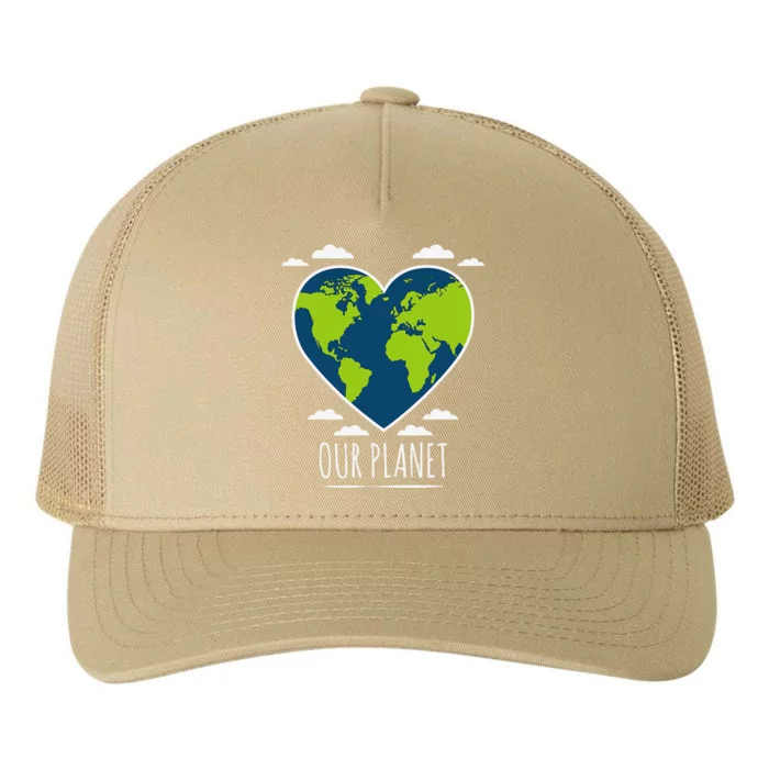 Earth Day Love Our Planet Climate Change Awareness Yupoong Adult 5-Panel Trucker Hat