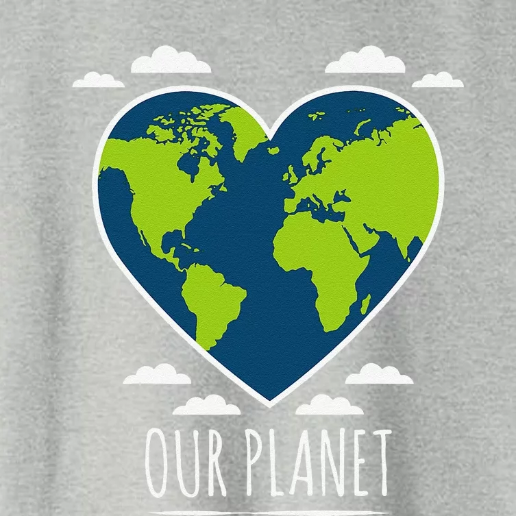 Earth Day Love Our Planet Climate Change Awareness Women's Crop Top Tee