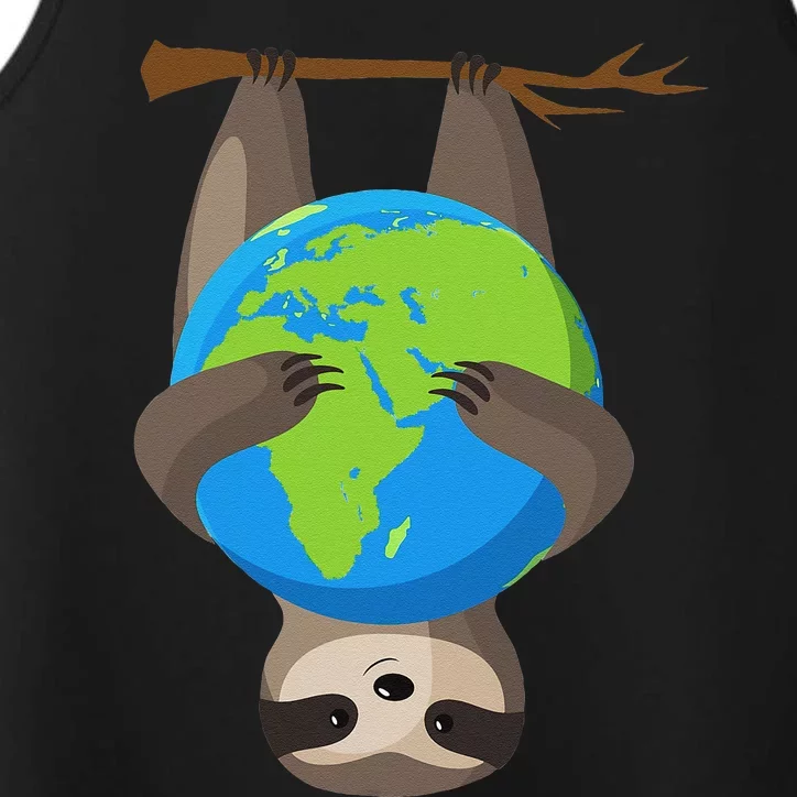 Earth Day Love The Earth Sloth Environmentalist Ecology Performance Tank