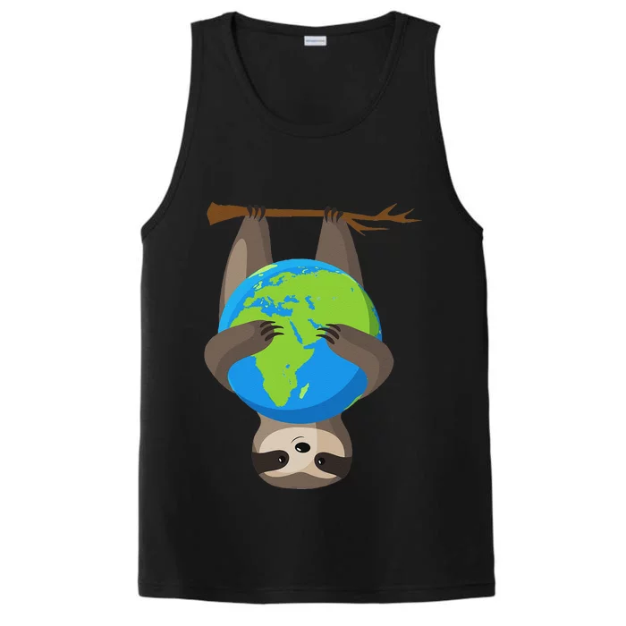 Earth Day Love The Earth Sloth Environmentalist Ecology Performance Tank