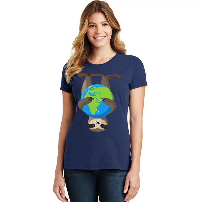 Earth Day Love The Earth Sloth Environmentalist Ecology Women's T-Shirt