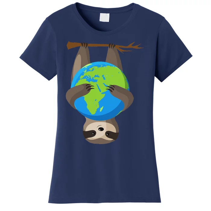 Earth Day Love The Earth Sloth Environmentalist Ecology Women's T-Shirt