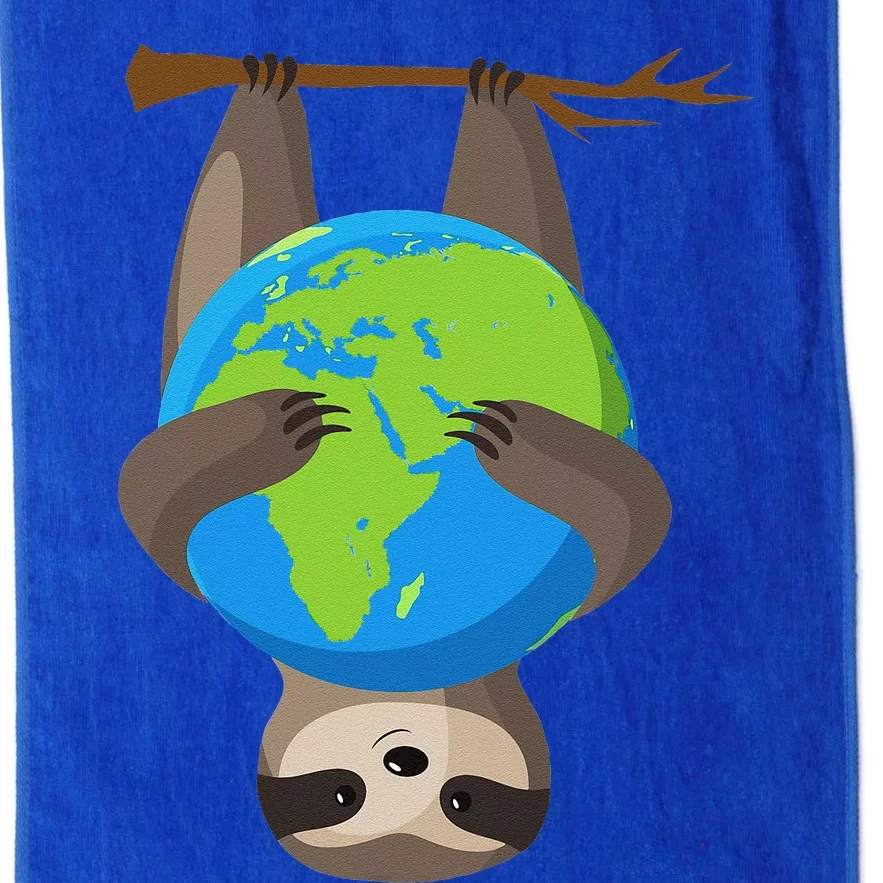 Earth Day Love The Earth Sloth Environmentalist Ecology Platinum Collection Golf Towel