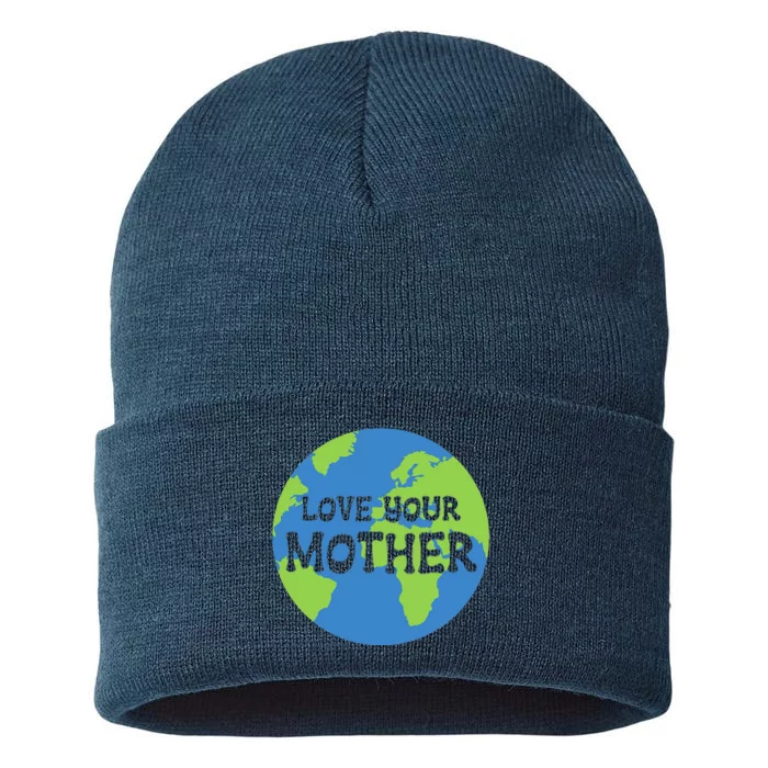 Earth Day Love Your Mother Sustainable Knit Beanie