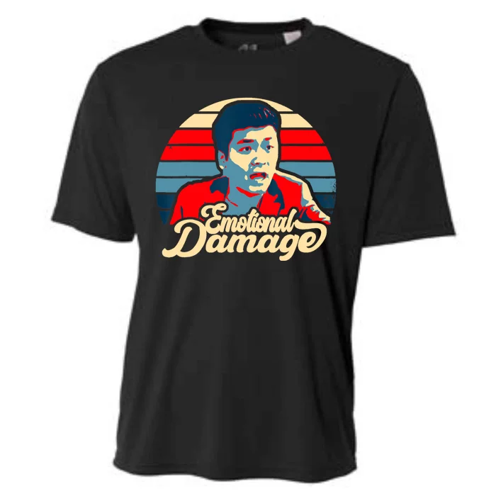 Emotional Damage Meme Funny Asian Guy Retro Hope Sunset Cooling Performance Crew T-Shirt