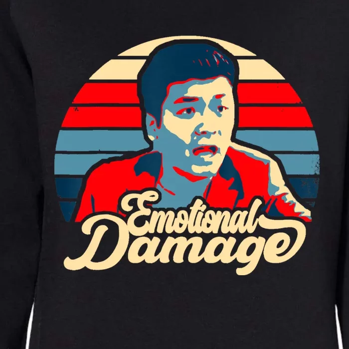 Emotional Damage Meme Funny Asian Guy Retro Hope Sunset Womens California Wash Sweatshirt