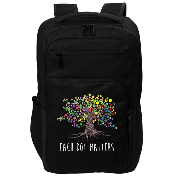 Each Dot Matters Colorful Unity Tree Impact Tech Backpack