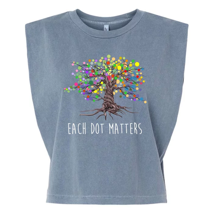 Each Dot Matters Colorful Unity Tree Garment-Dyed Women's Muscle Tee