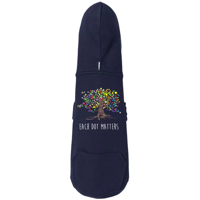 Each Dot Matters Colorful Unity Tree Doggie 3-End Fleece Hoodie