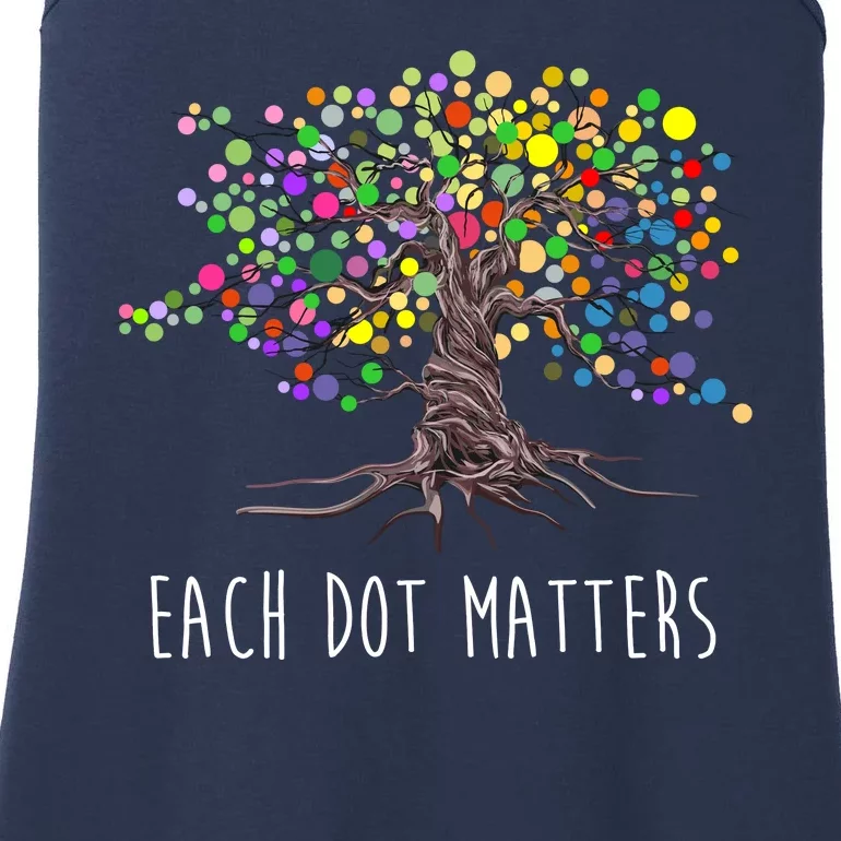 Each Dot Matters Colorful Unity Tree Ladies Essential Tank