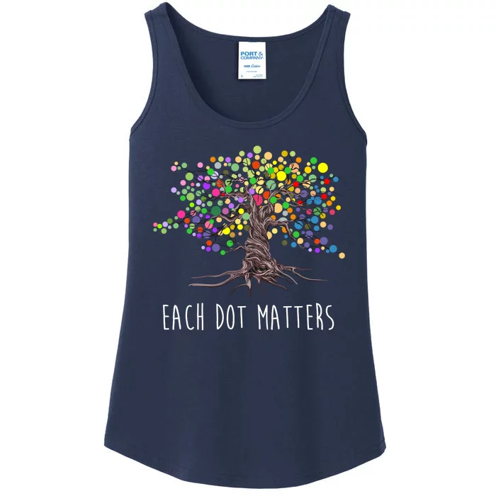 Each Dot Matters Colorful Unity Tree Ladies Essential Tank