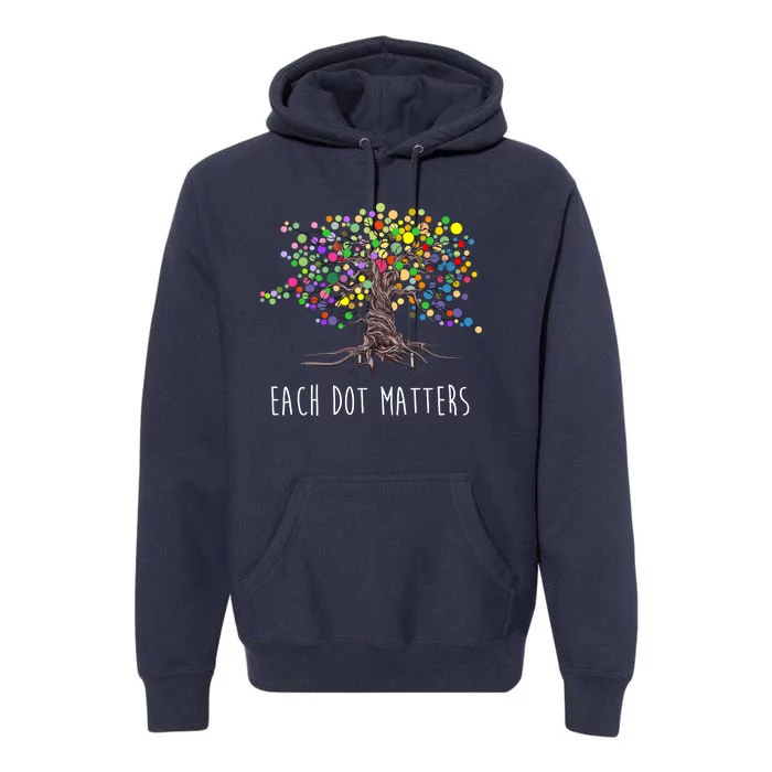 Each Dot Matters Colorful Unity Tree Premium Hoodie