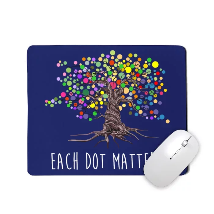 Each Dot Matters Colorful Unity Tree Mousepad