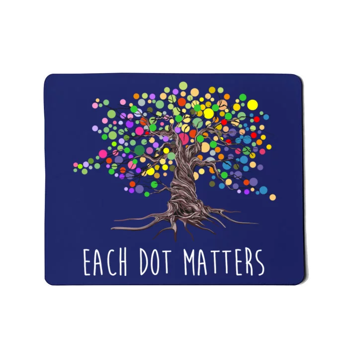 Each Dot Matters Colorful Unity Tree Mousepad