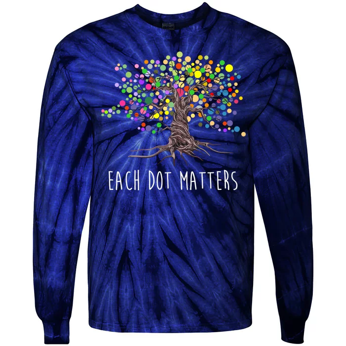 Each Dot Matters Colorful Unity Tree Tie-Dye Long Sleeve Shirt