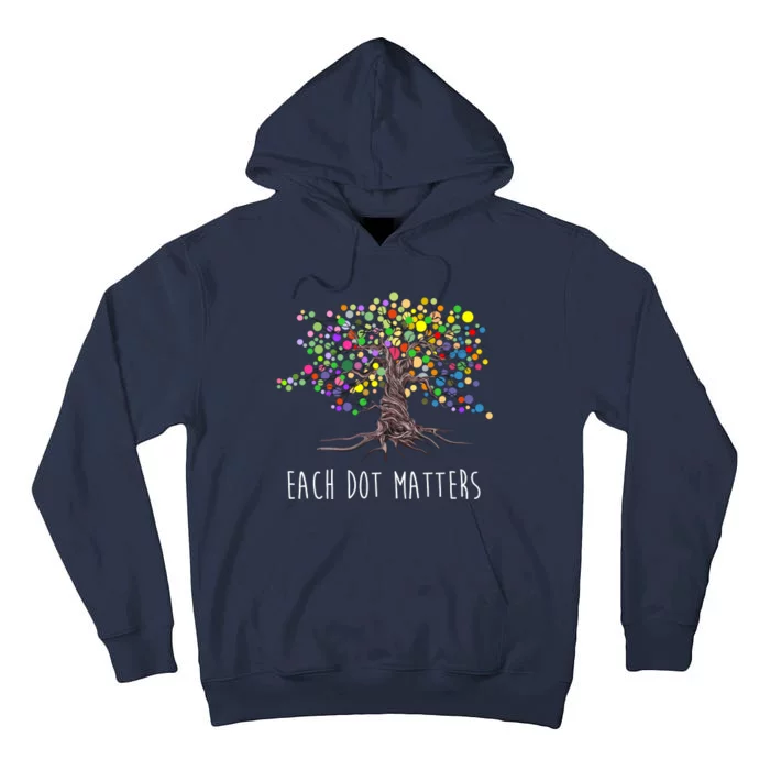 Each Dot Matters Colorful Unity Tree Tall Hoodie