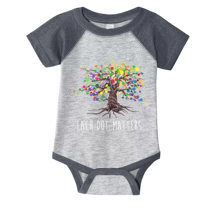 Each Dot Matters Colorful Unity Tree Infant Baby Jersey Bodysuit