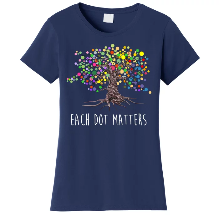 Each Dot Matters Colorful Unity Tree Women's T-Shirt