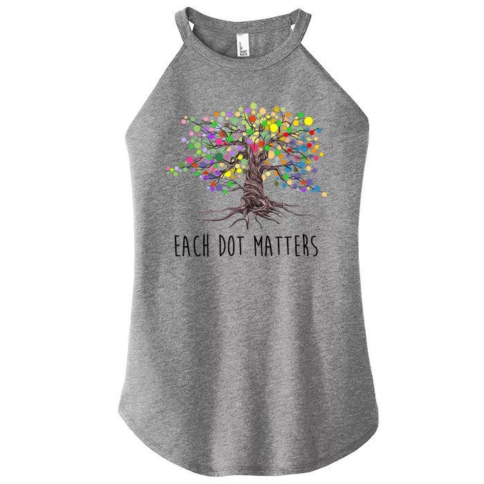 Each Dot Matters Colorful Unity Tree Women’s Perfect Tri Rocker Tank