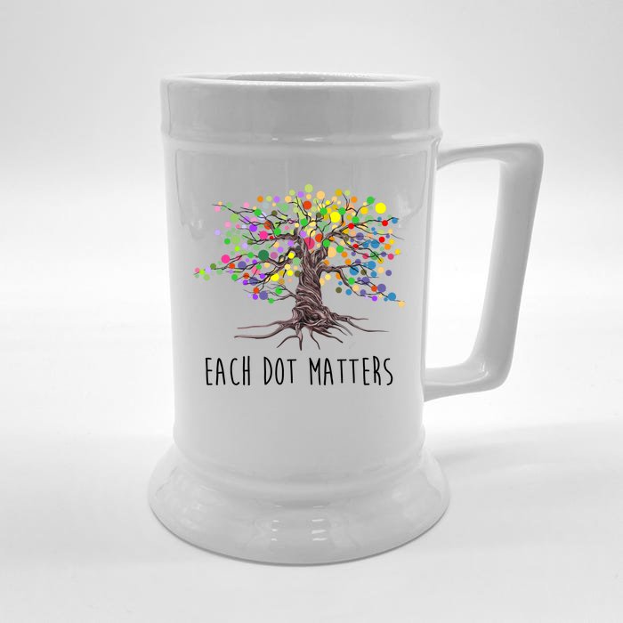 Each Dot Matters Colorful Unity Tree Front & Back Beer Stein