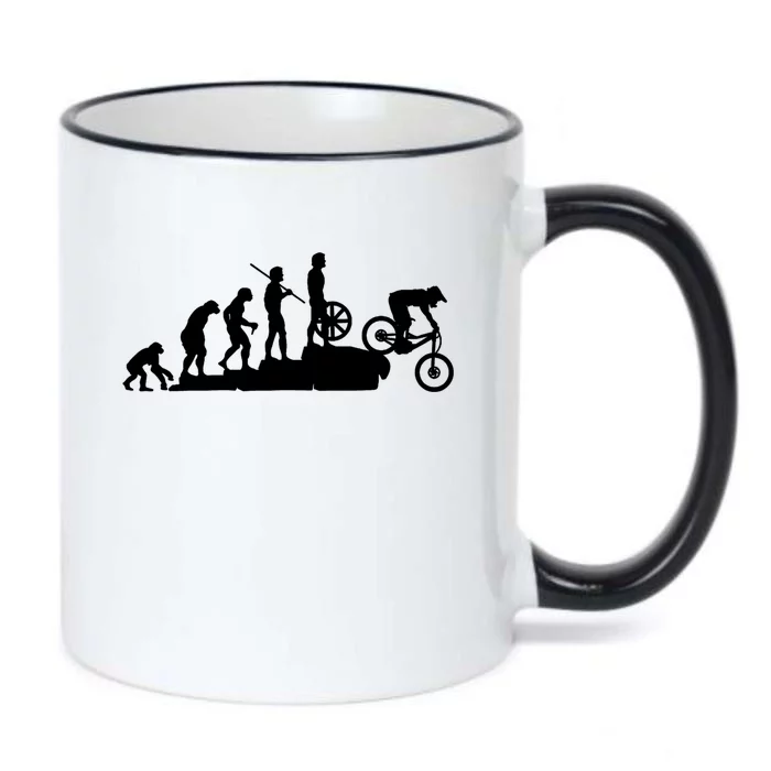 Evolution Downhill Mountain Bike Mtb Mountain Biking Gift Black Color Changing Mug