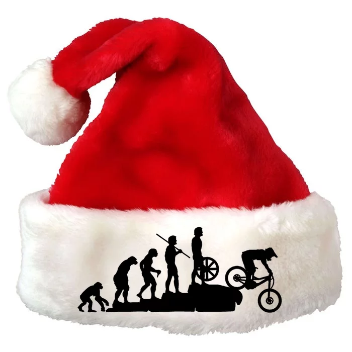 Evolution Downhill Mountain Bike Mtb Mountain Biking Gift Premium Christmas Santa Hat