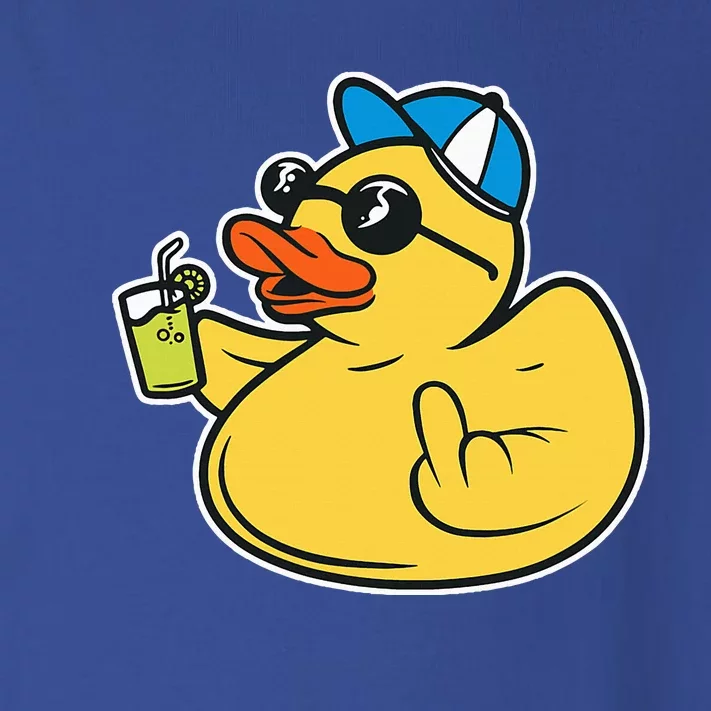 Evil Duck Middle Finger Cheeky Rubber Duck Toddler Long Sleeve Shirt