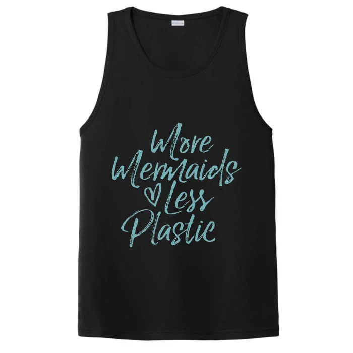 Earth Day More Mermaids Less Plastic Performance Tank