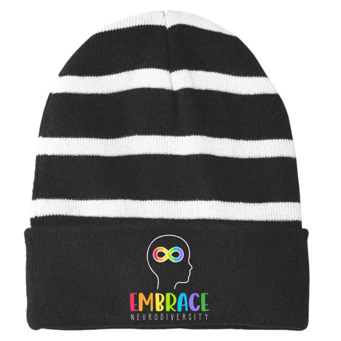 Emotional Damage Meme Striped Beanie with Solid Band