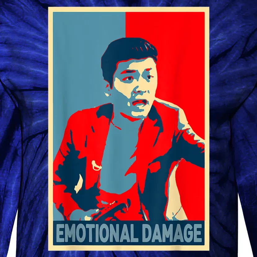 Emotional Damage Meme Asian Guy Cute Funny Quote Tie-Dye Long Sleeve Shirt