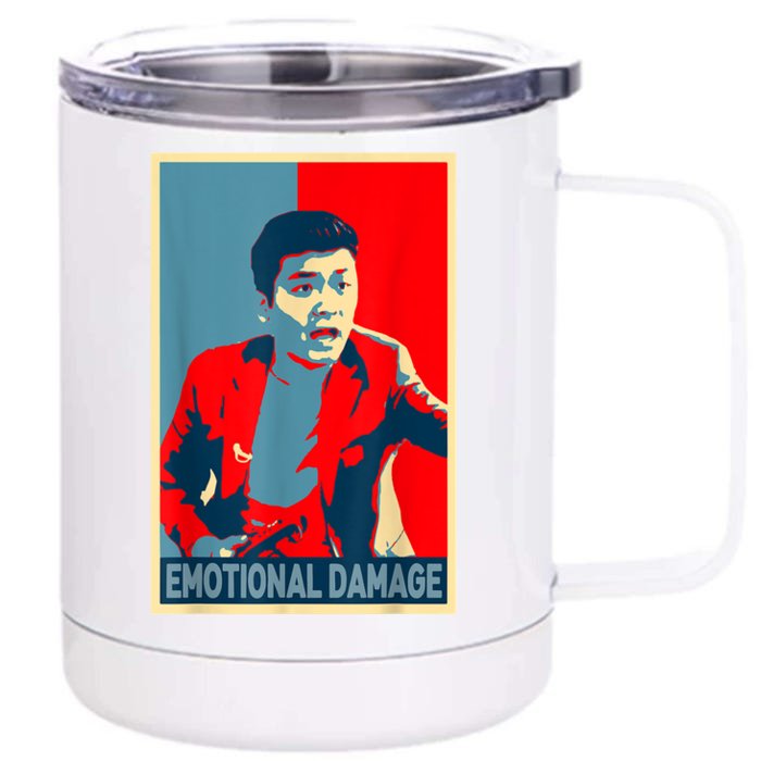 Emotional Damage Meme Asian Guy Cute Funny Quote Front & Back 12oz Stainless Steel Tumbler Cup