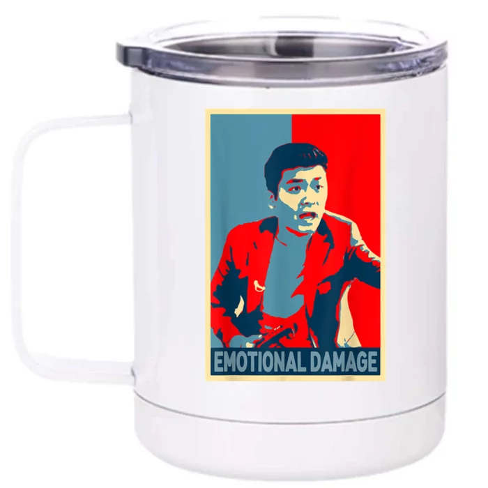 Emotional Damage Meme Asian Guy Cute Funny Quote Front & Back 12oz Stainless Steel Tumbler Cup