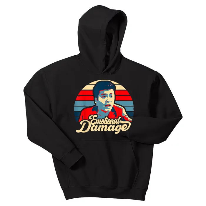 Emotional Damage Meme Funny Asian Guy Retro Hope Sunset Kids Hoodie