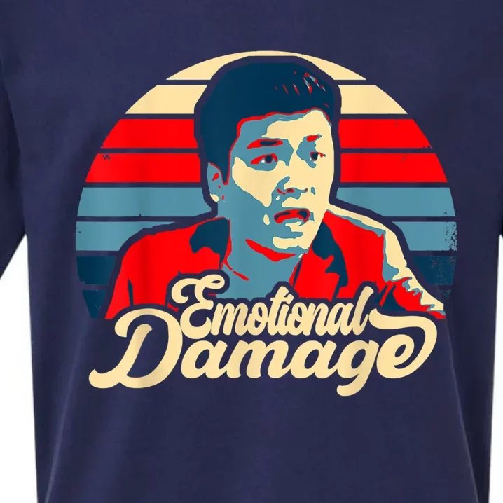 Emotional Damage Meme Funny Asian Guy Retro Hope Sunset Sueded Cloud Jersey T-Shirt