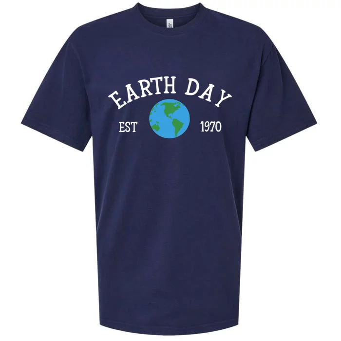 Earth Day Meaningful Gift Est 1970 Keeping It Green And Save Our Planet Cool Gif Sueded Cloud Jersey T-Shirt