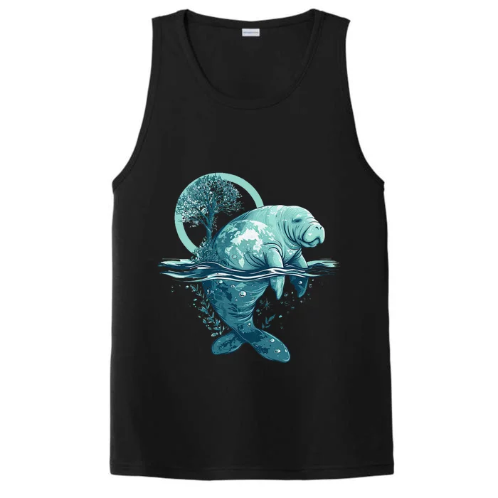 Earth Day Manatee Earth Day Manatee Artwork Performance Tank