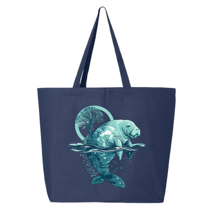 Earth Day Manatee Earth Day Manatee Artwork 25L Jumbo Tote