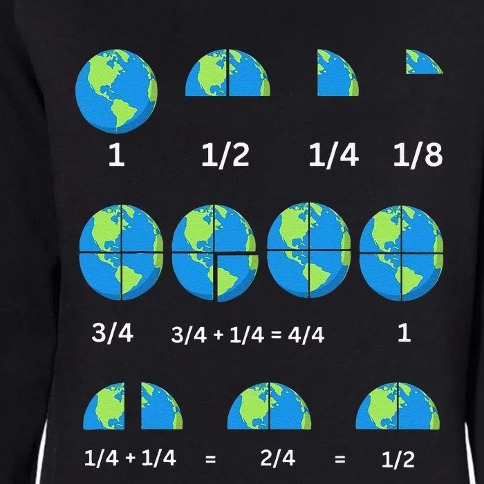 Earth Day Math Fractions Funny Nerd Teacher Womens California Wash Sweatshirt