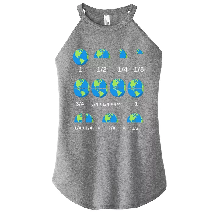 Earth Day Math Fractions Funny Nerd Teacher Women’s Perfect Tri Rocker Tank