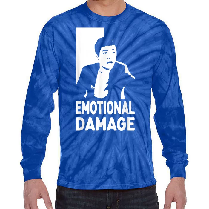 Emotional Damage Meme Asian Guy Cute Funny Quote Tie-Dye Long Sleeve Shirt