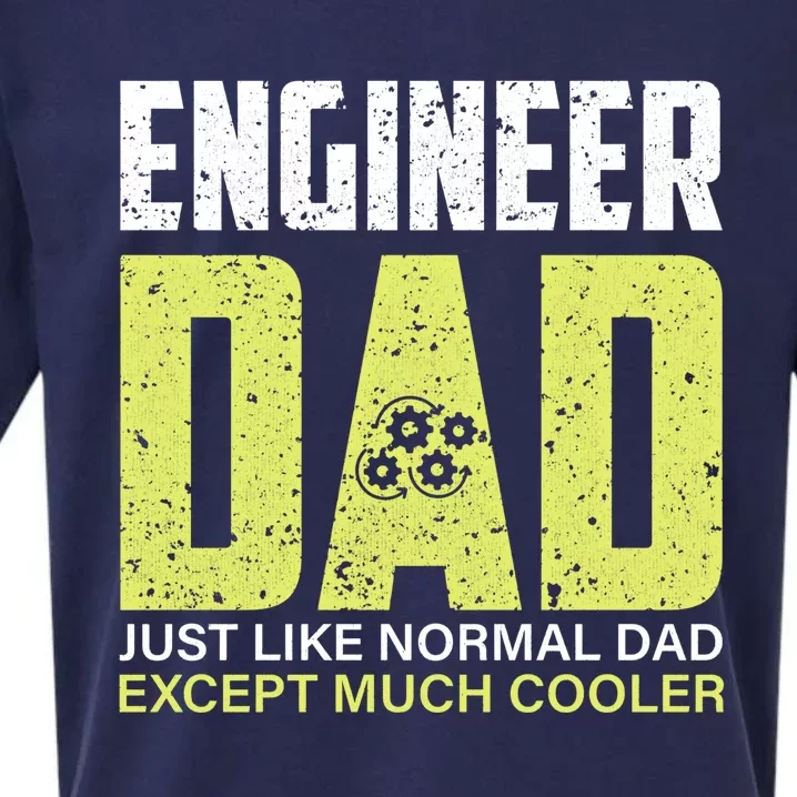 Engineers Dad Much Cooler Gift Sueded Cloud Jersey T-Shirt