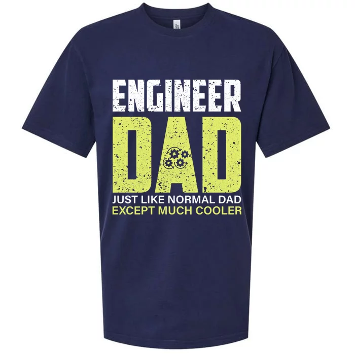 Engineers Dad Much Cooler Gift Sueded Cloud Jersey T-Shirt