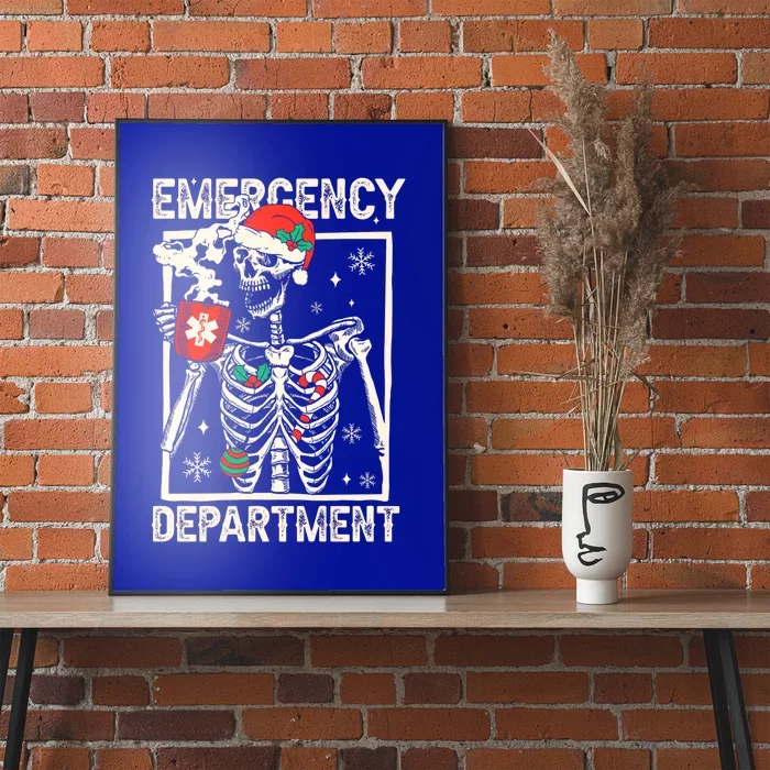 Emergency Departt Merry Christmas Skeleton Ed Tech Nurses Gift Poster