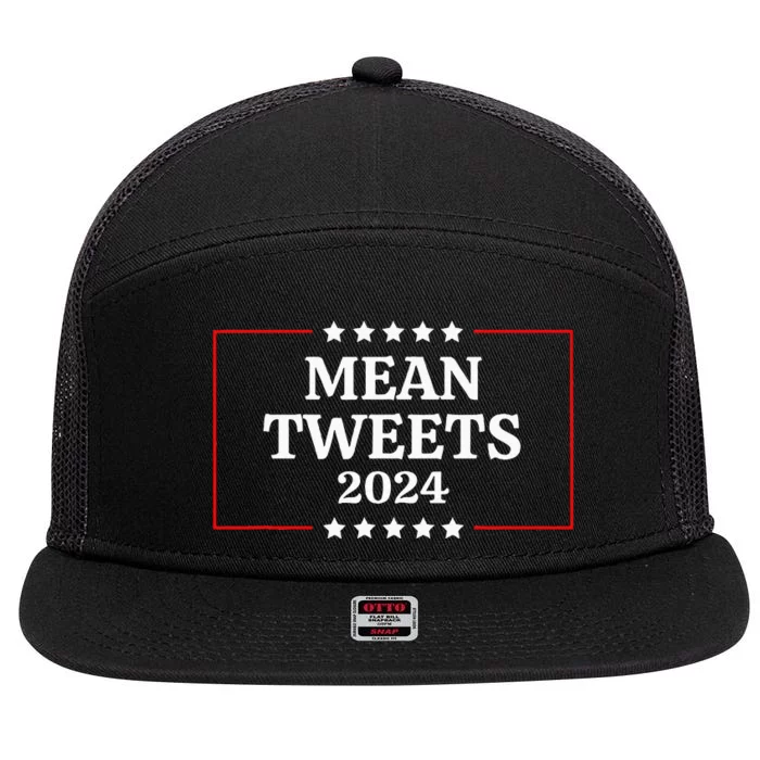 Election Design Mean Tweets 2024 7 Panel Mesh Trucker Snapback Hat